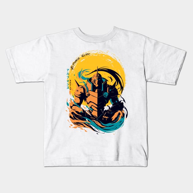 Alphonse Elric Kids T-Shirt by Kaniart